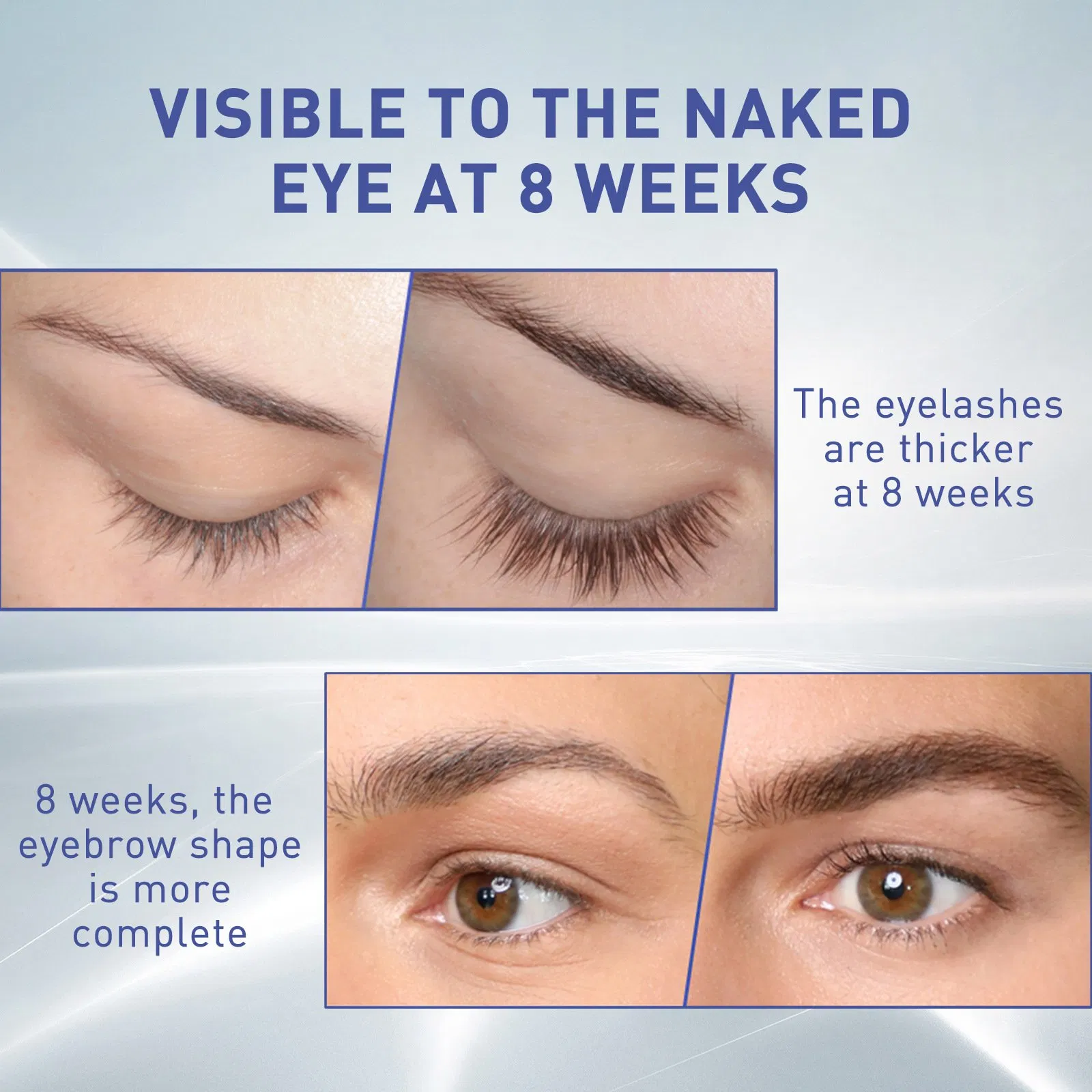 Customize Logo Organic Protein Green Algae Rapid Grow Eyelash Moisturizer Eye Lash Enhancer Growth Serum