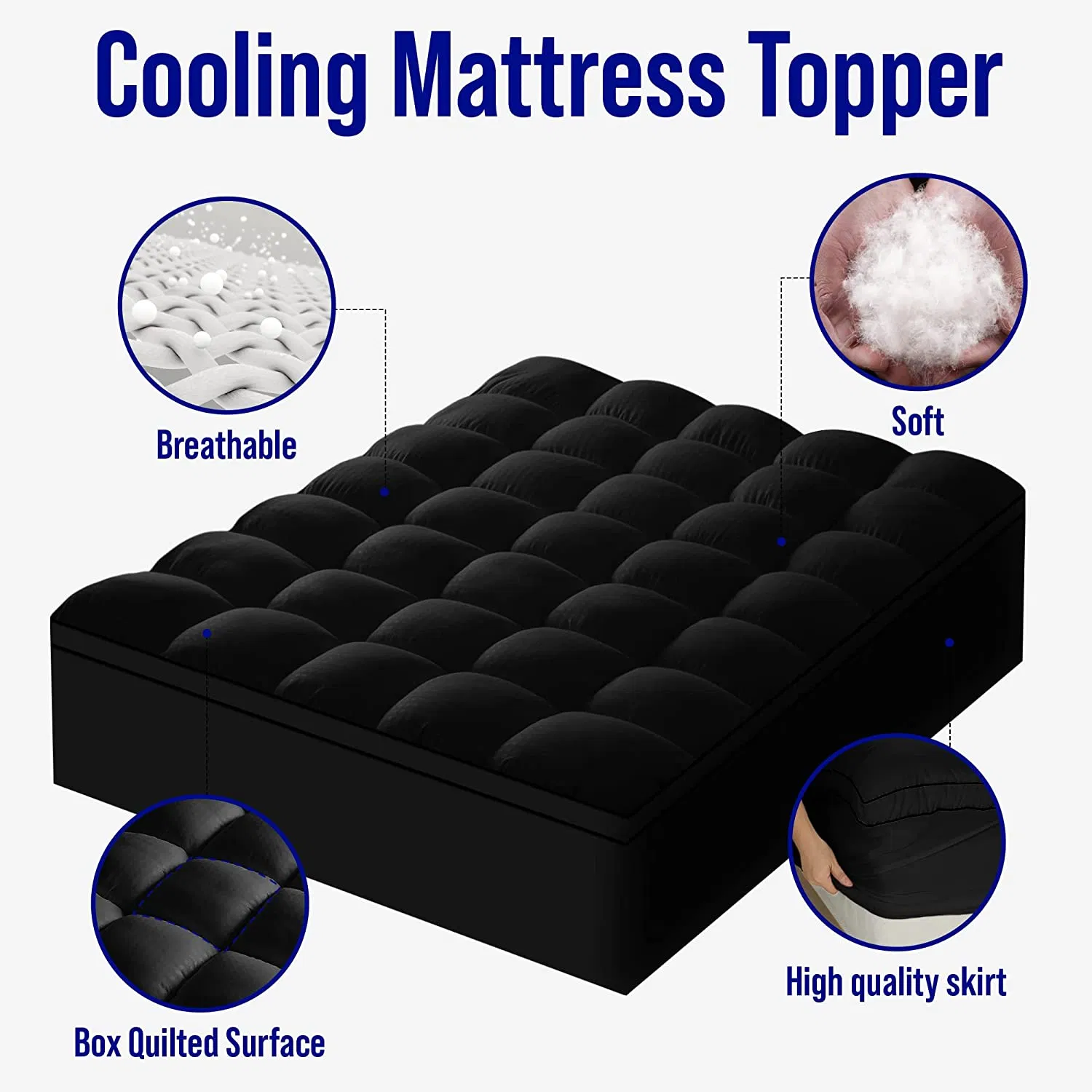 Down Alternative Mattress Topper Bedspread Bed Cover Cotton Mattress Topper Spring Mattress