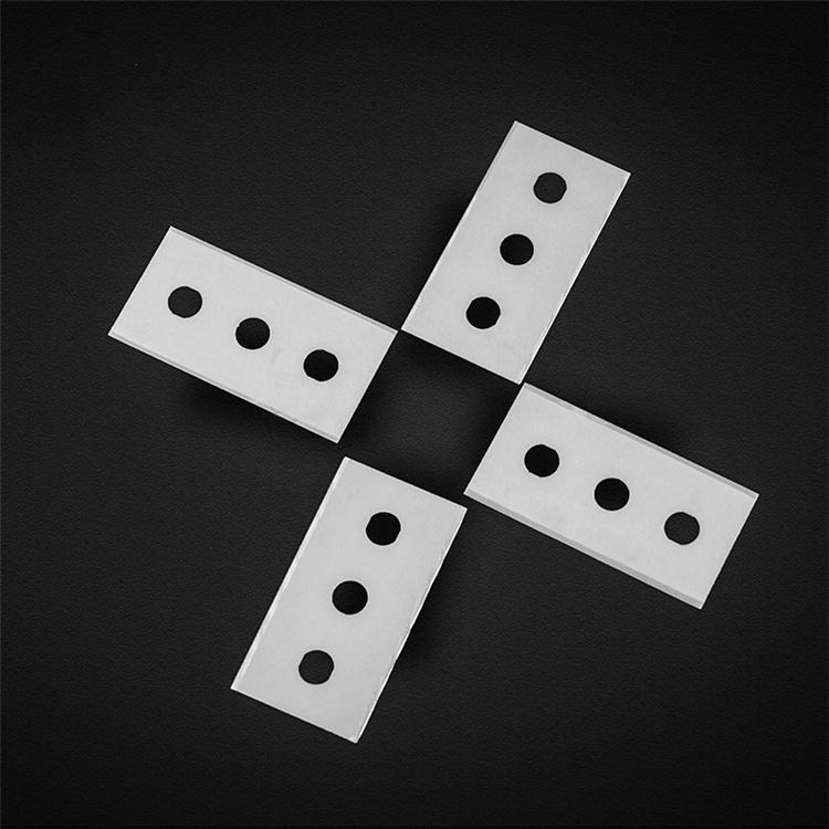 Custom Thickness Zro2 Zirconia 3 Three Holes Ceramic Razor Cutter Slitter Blade