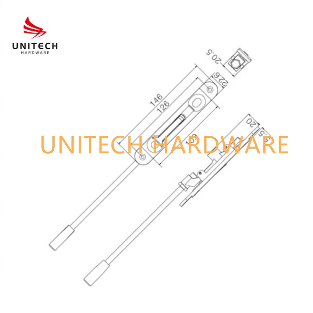 Zinc Alloy Mazak Skeleton Flush Bolt for Door