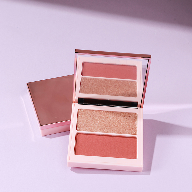 Matte Highlighter and Blush Two-in-One Cosmetic Customization Logo