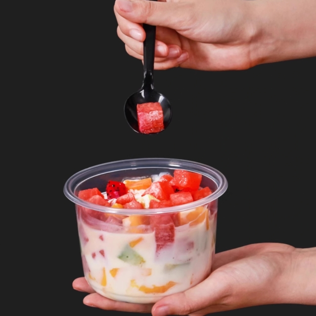 Disposable Meal Box, Fruit Scoop, Packaging Box, Yogurt, Ice Powder, Dessert Preservation Box