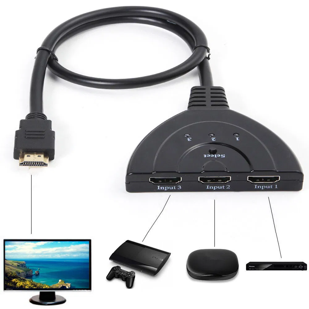 HDMI 3 in 1 out Switch HDMI Splitter Hdcp 1080P