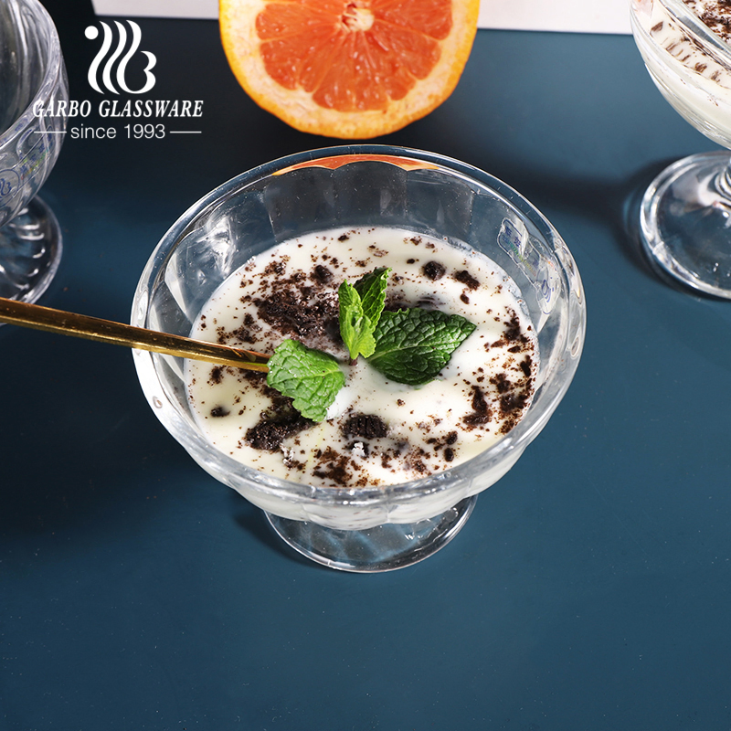 Brief Ins Style Restaurant Bar Transparent 150ml Dessert Bowl Glass Ice Cream Cup