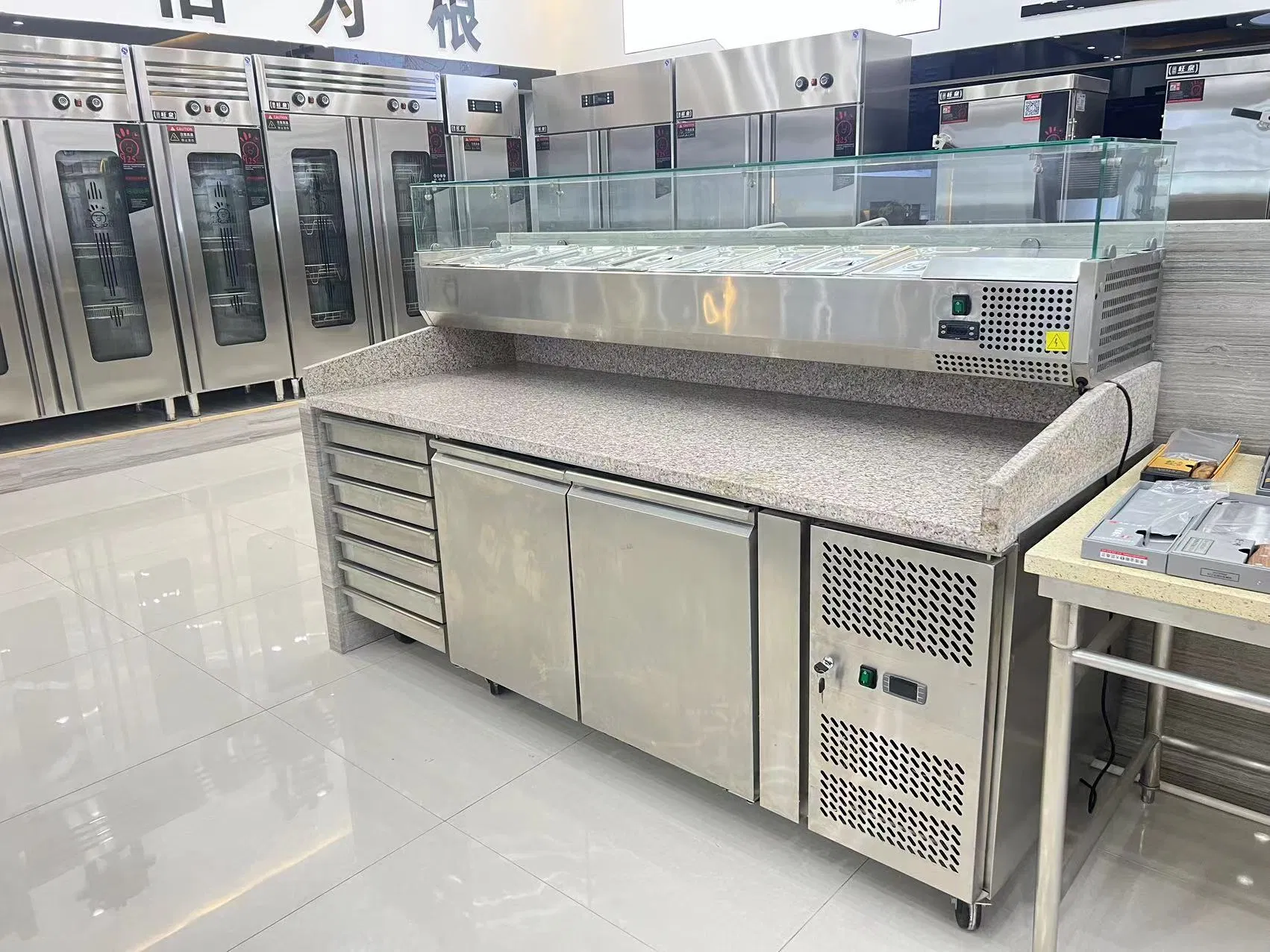 Vxr Cold Salad Cabinet Pizza Cabinet Commercial Kitchen Equipment