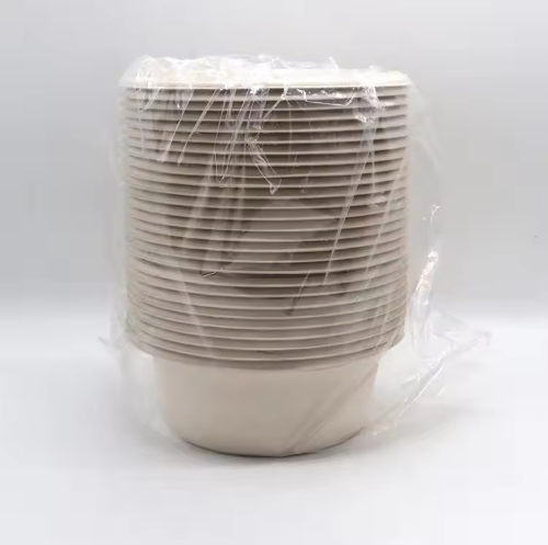 Pfas Free 24oz Biodegradable Disposable Compostable Food Container Sugarcane Bagasse Pulp Round Salad Bowl