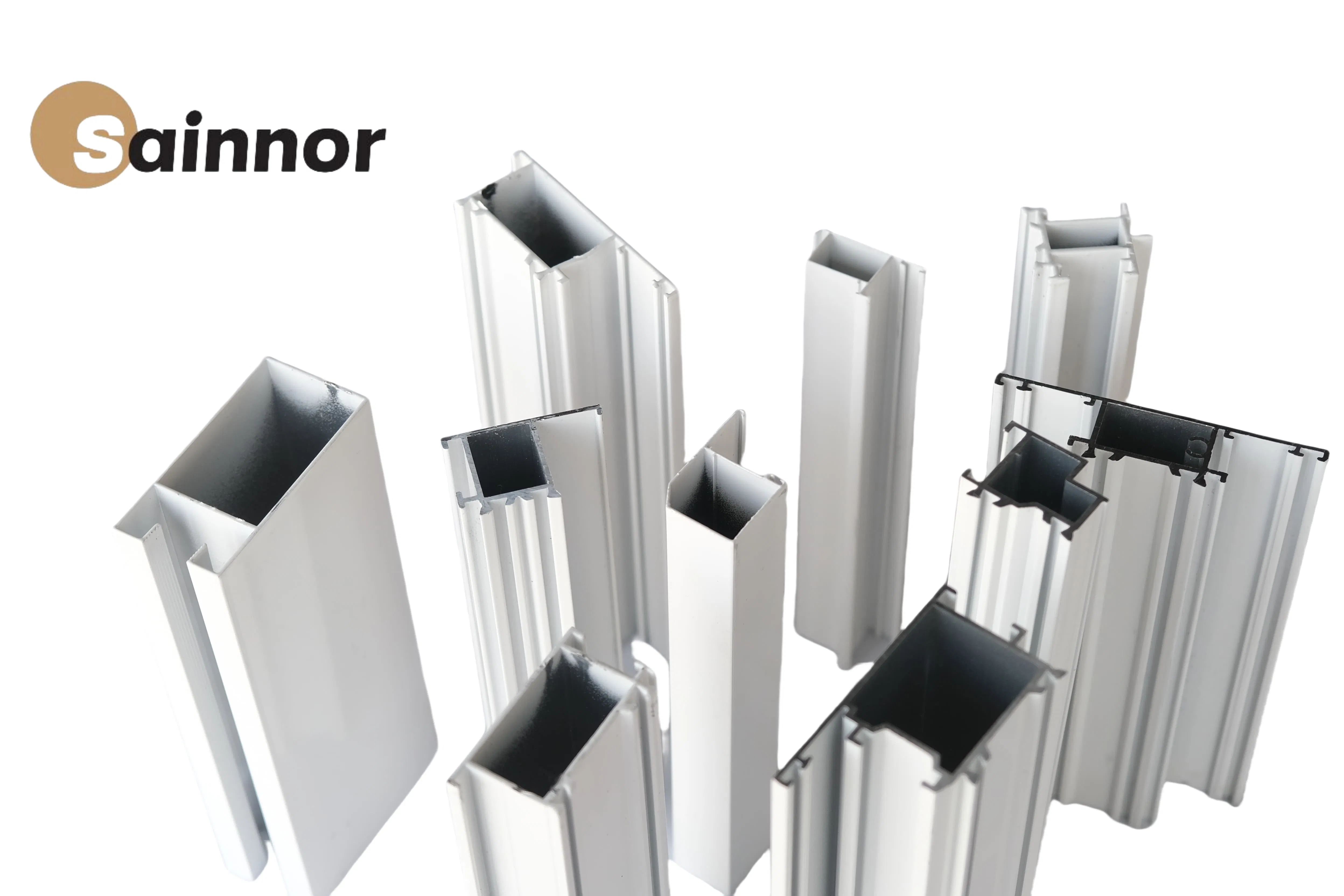 Sainnor Aluminium Extrusion Profiles with Factory Price for Conveyor Mirror/Glass/Window/ Frame Sliding Door Solar Panel LED Fenceheat Sink