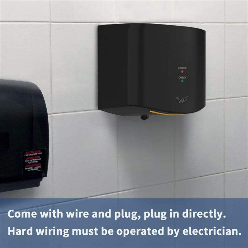 Automatic High-Speed Air Hand Dryer: Efficient Commercial ABS Dryer for Hotel with Quick Dry, Energy-Saving Technology, Intelligent System, Removable Filter