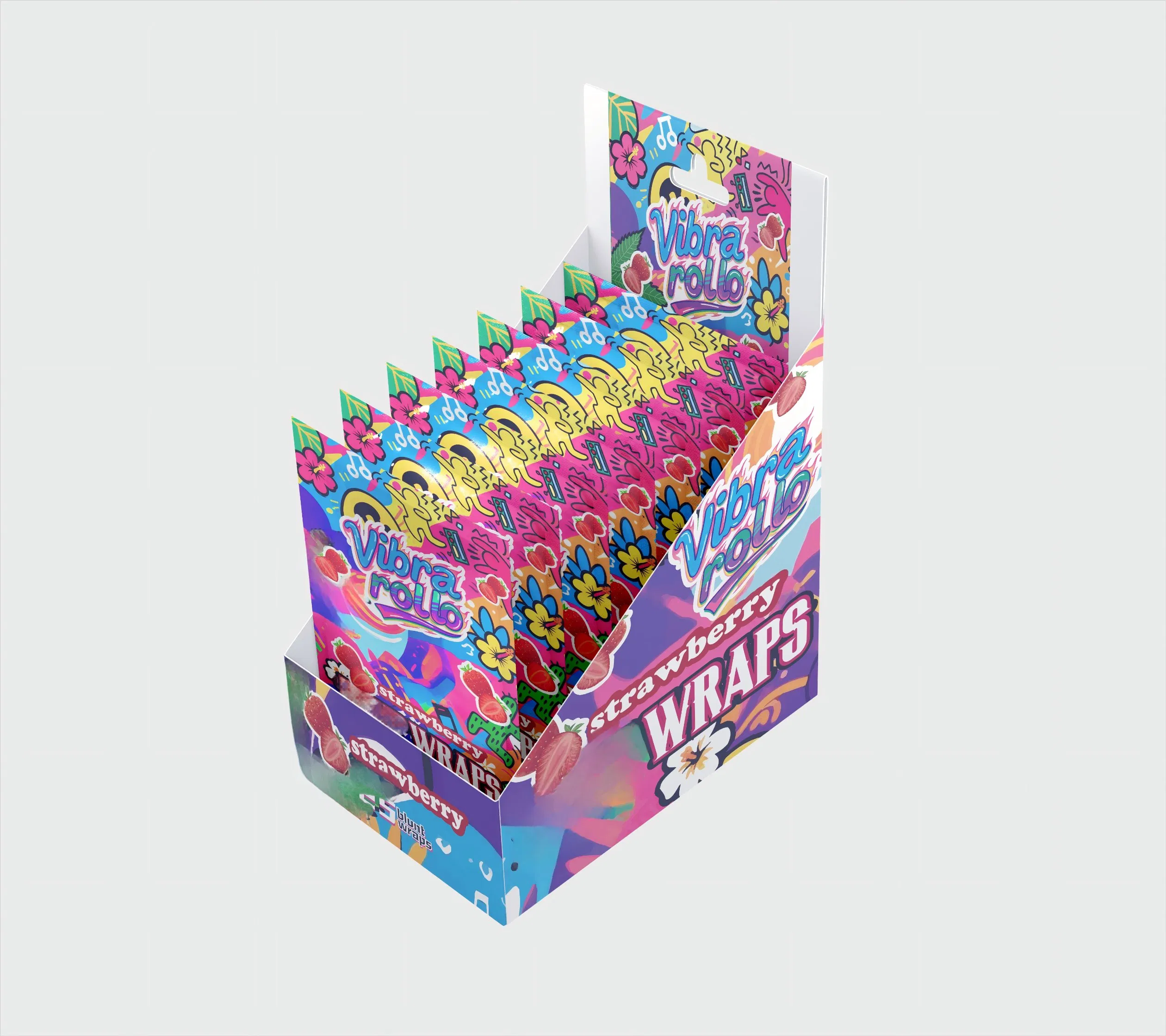 Deluxe Flavorful King Size Blunt Wraps in Vibrarollo Design