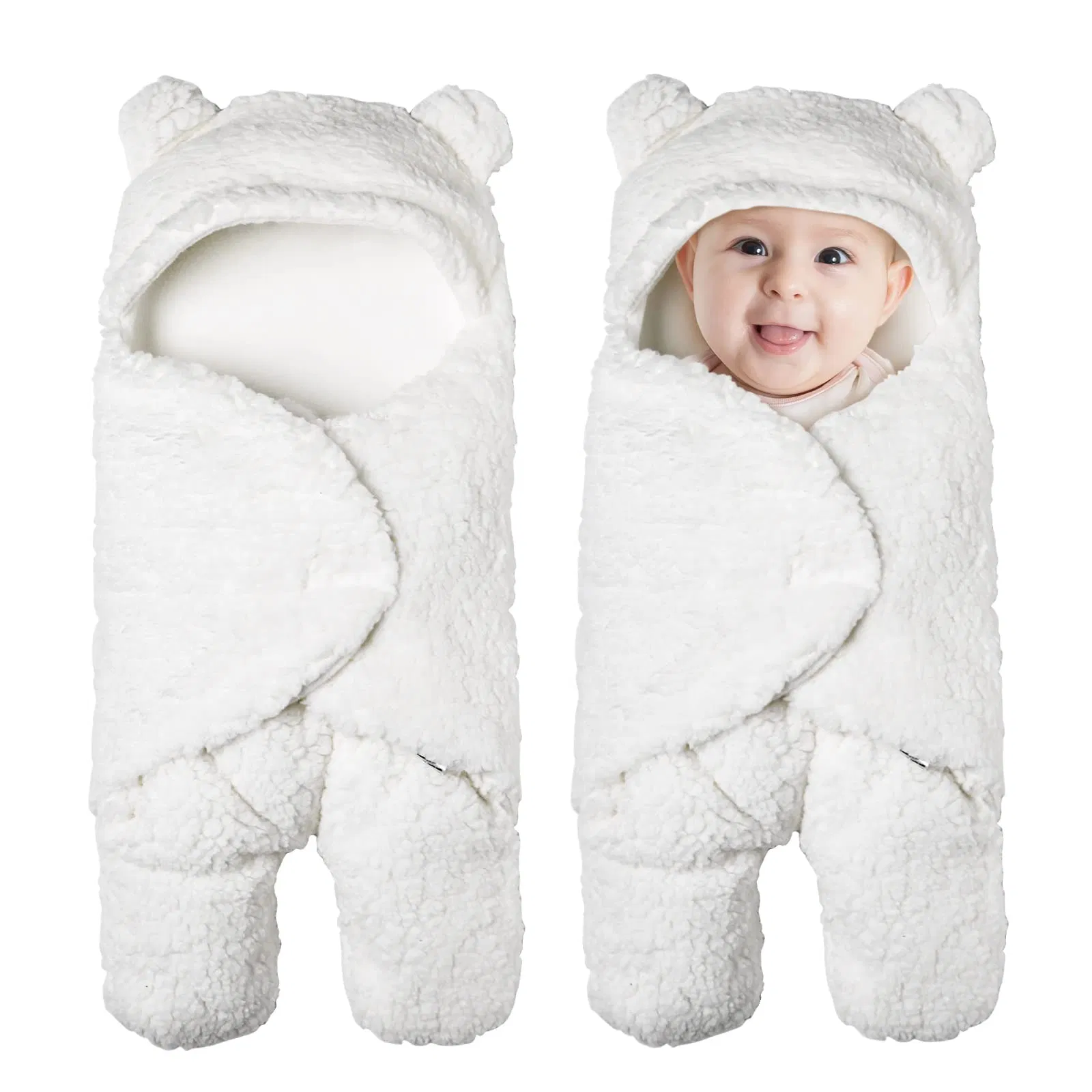 Innovation Cute Bear Natural Newborn Essentials Softness Plush Baby Sleeping Bunting Bag