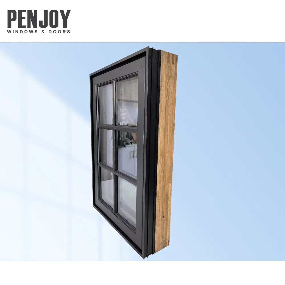Glass Casement Windows with Crank Handle Single Double Outward Inward Wood Casement Window French Door
