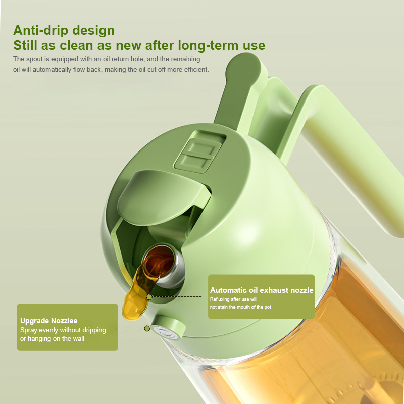 Olive Oil Dispenser Sprayer Glass Bottle Pour 2 in 1 Oil Spray Bottle