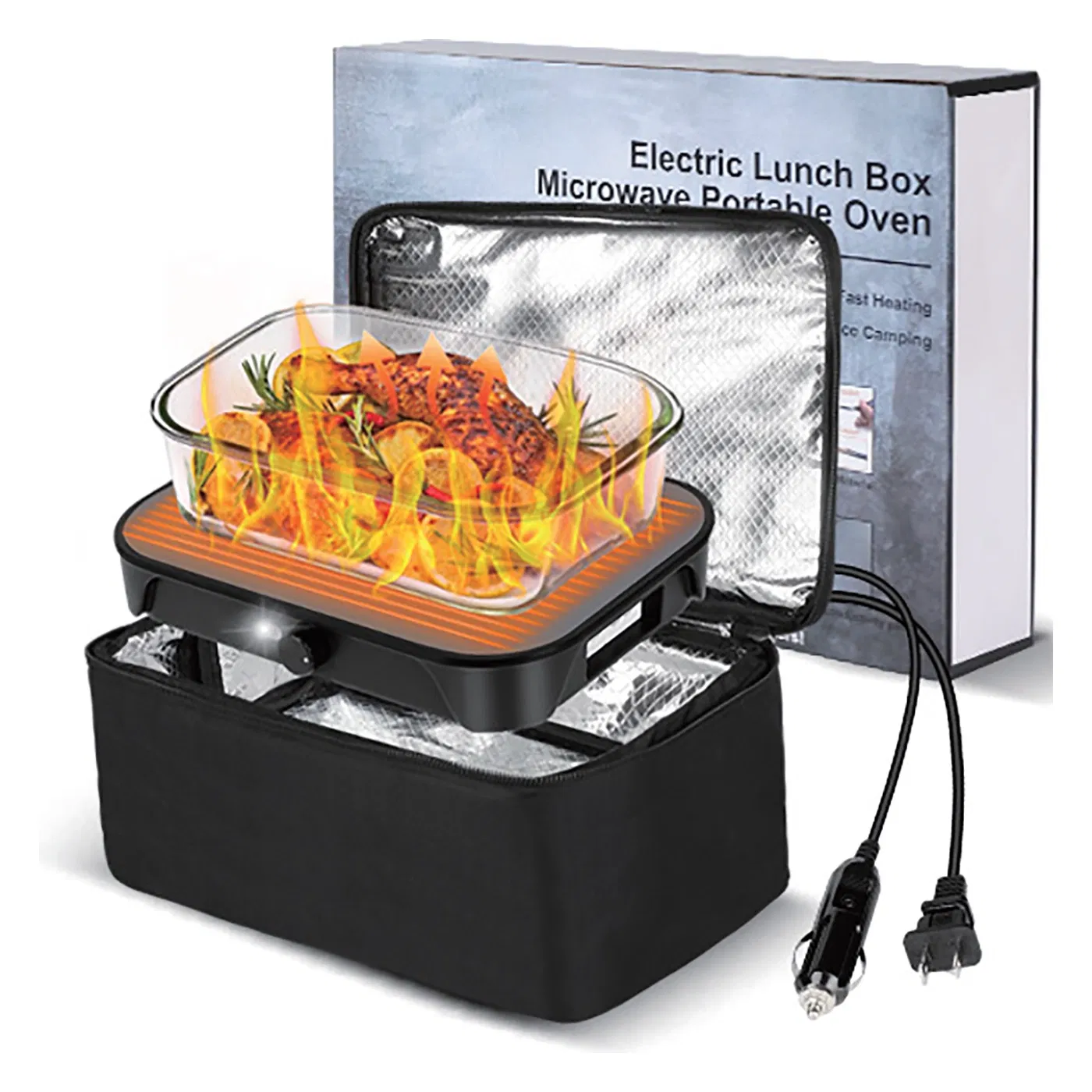 3-in-1 Temperature-Controllable Compact Personal Microwave Oven Food Warmer 100W
