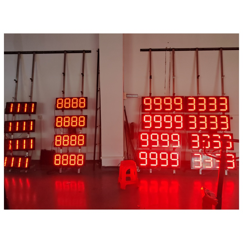 Reliable LED Displays Price Gas Station with 2-Year Warranty Various Heights Gas Station Segment Display RS485