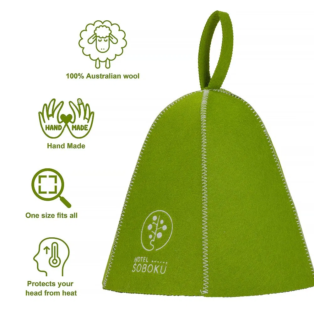 Wool Felt Sauna Hat and Sauna Seat Cover for Sale