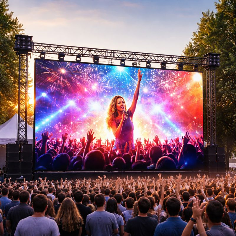 High-Brightness Weatherproof Ultra-Wide-View Low-Latency High-Refresh Color-Accurate Modular Outdoor P3.91 Full-Color LED Display System