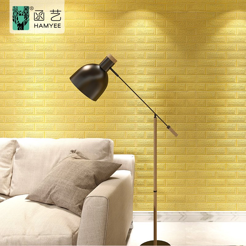 3D Self-Adhesive Wall Stickers Foam Water Anti-Collision Wall Stickers Decorative 3D Foam Wall