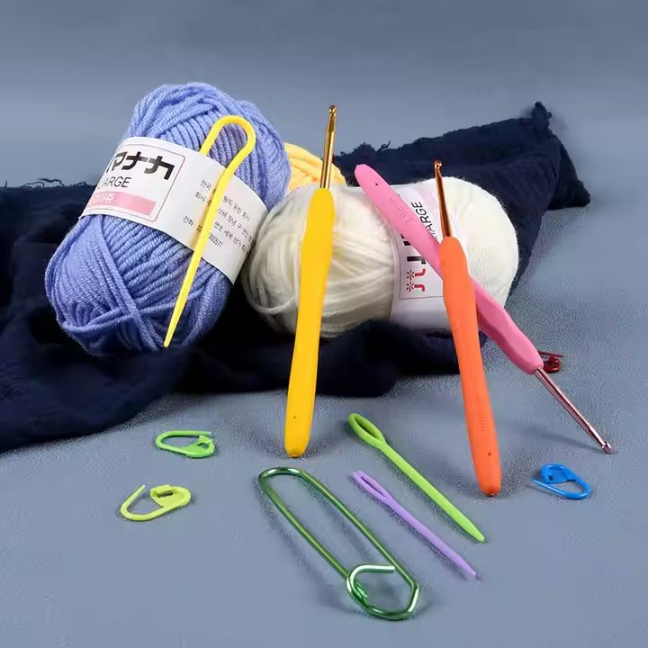 DIY Portable Milk Crochet Kit for Soft Wool Scarves