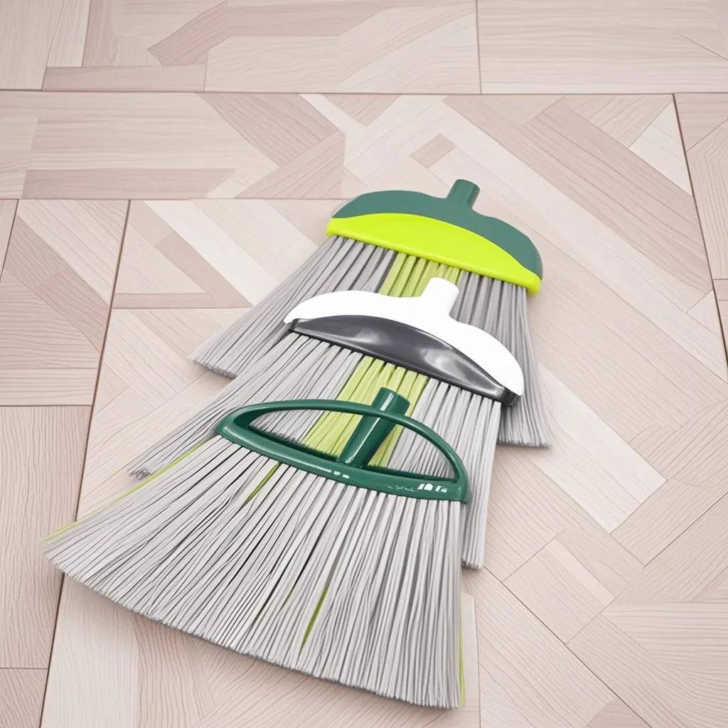 Angle Plastic Broom with Long Handle Cleaning Sweeping Brush Indoor and Outdoor Broom Dustpan