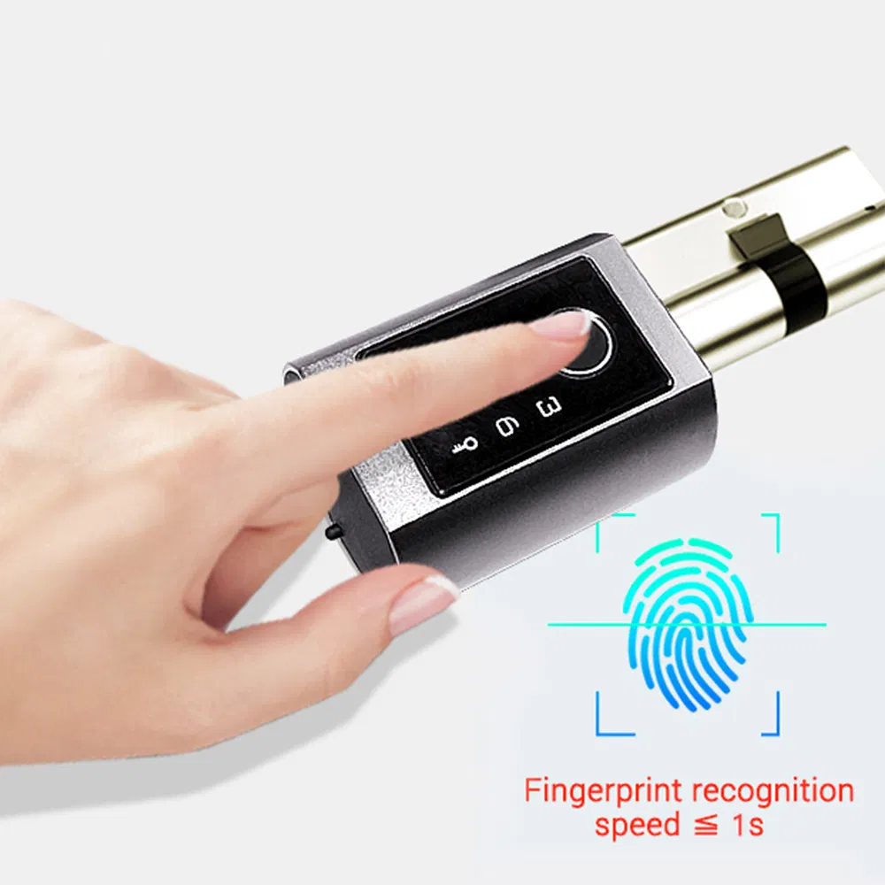 Euro Door Lock Easy Installation Digital Keypad Tuya APP Smart Cylinder for Card Key Unlocking
