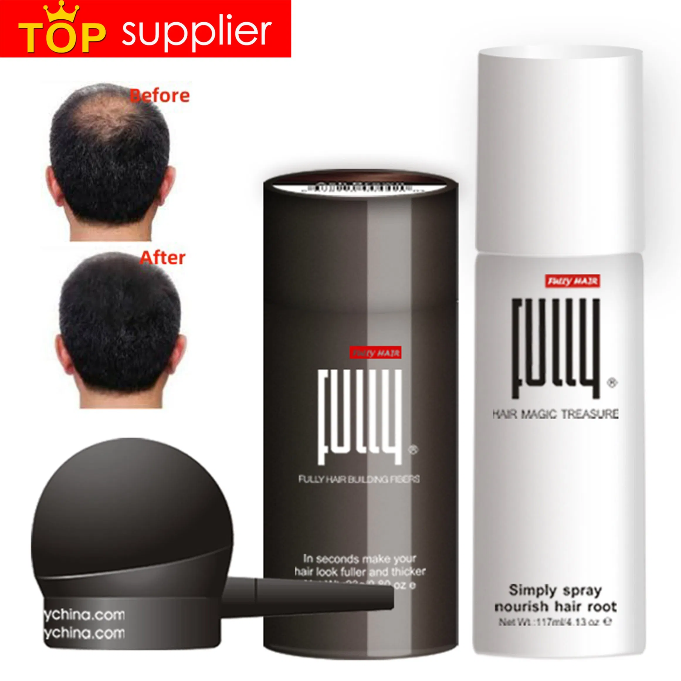 Fully OEM Private Label Instant Hair Spray Keratin Hair Building Fibers Powder for Hair Loss