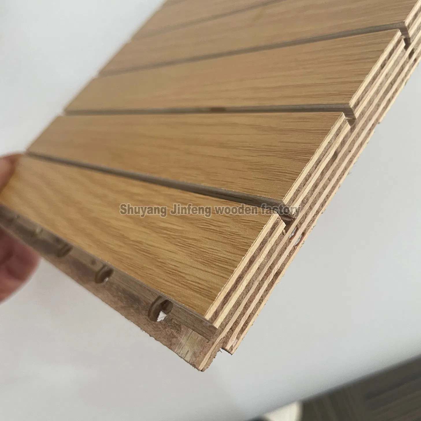 Acoustic Interior Wall Ceilings Decoration Wood Timber Grooved Soundproofing Panels