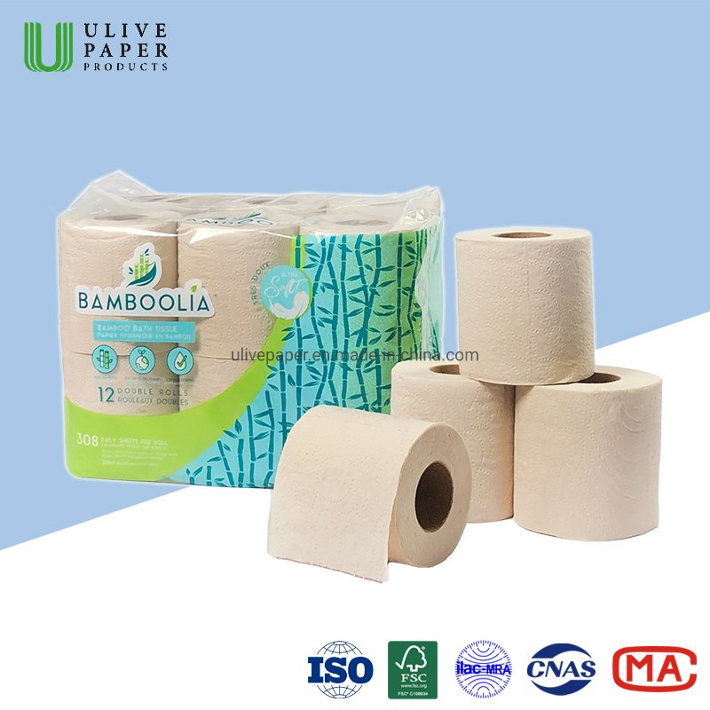 Ulive Wholesale Price Sells Bamboo Wood Pulp Toilet Paper Tissue Roll Paper