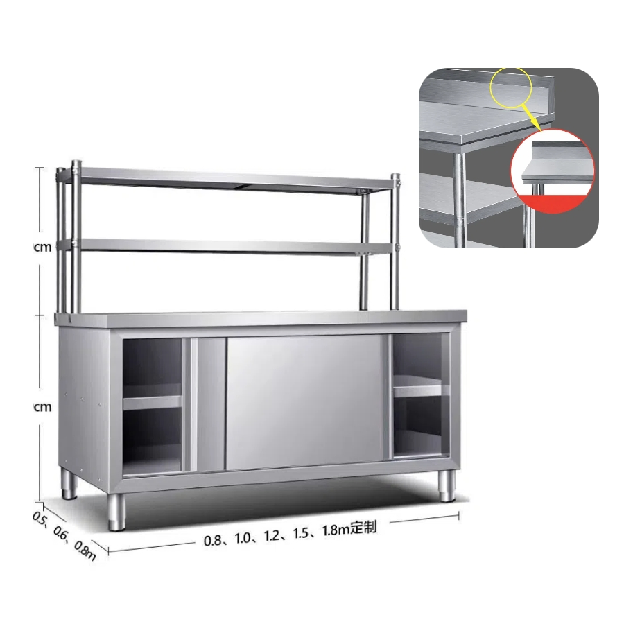 Energy Saving Stainless Steel Cupboard Paired with Eco Friendly Refrigeration Worktable