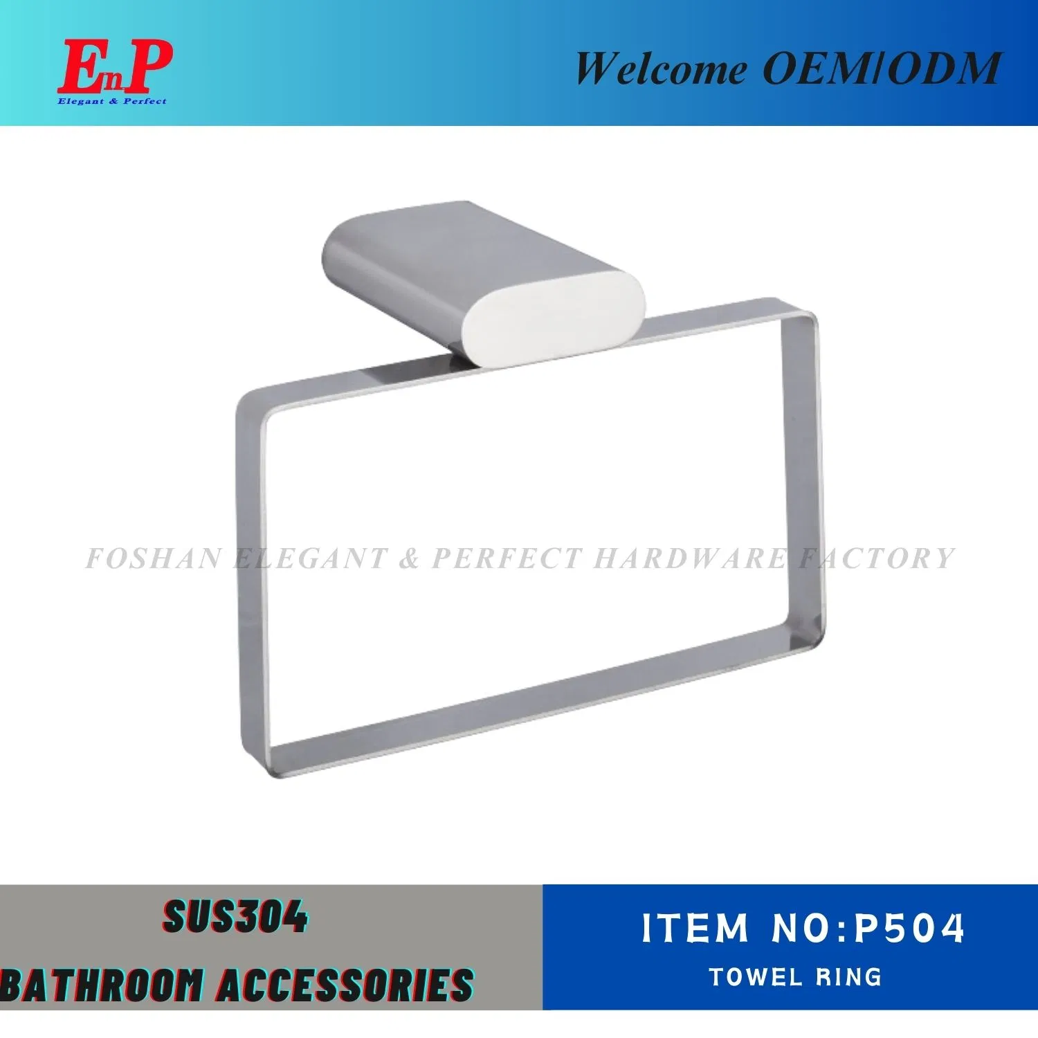 Кольцо для полотенца EnP из нержавеющей стали, зеркальная полировка