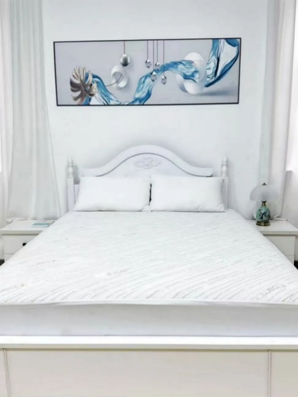 Velvety Bed Base Cover with 2 Envelope Style Pillowcases for Sensitive Skin