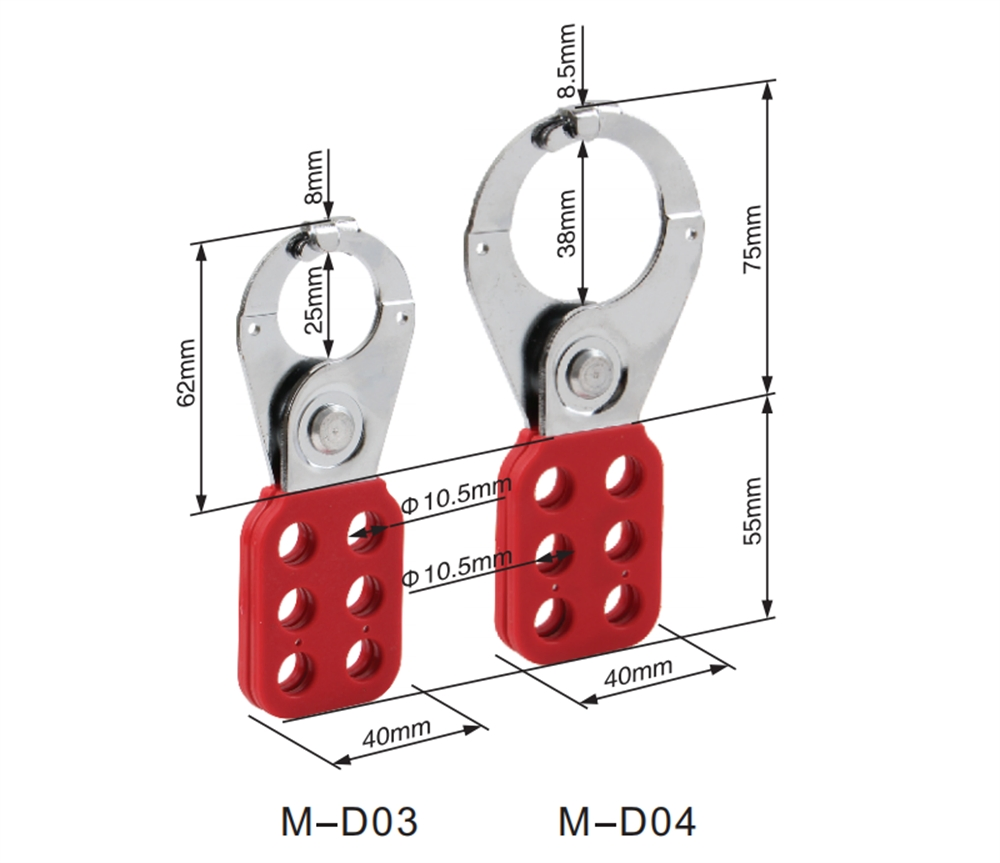 Heavy-Duty Lockout Tagout Hasp with 6 Holes for Safety