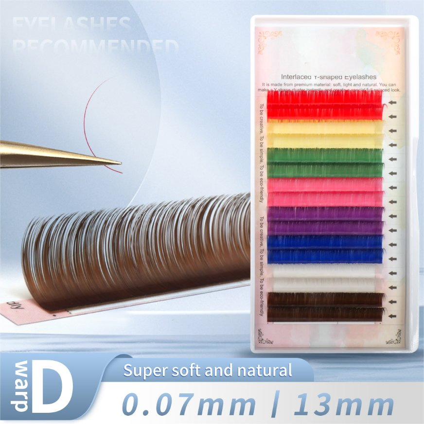 Colored Lash 20d Cluster Lashes Kit with Colored Rainbow Colors