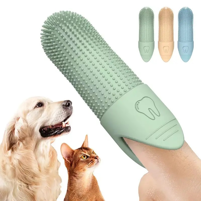 Premium Silicone Dog Toothbrush Finger Brush for Pets