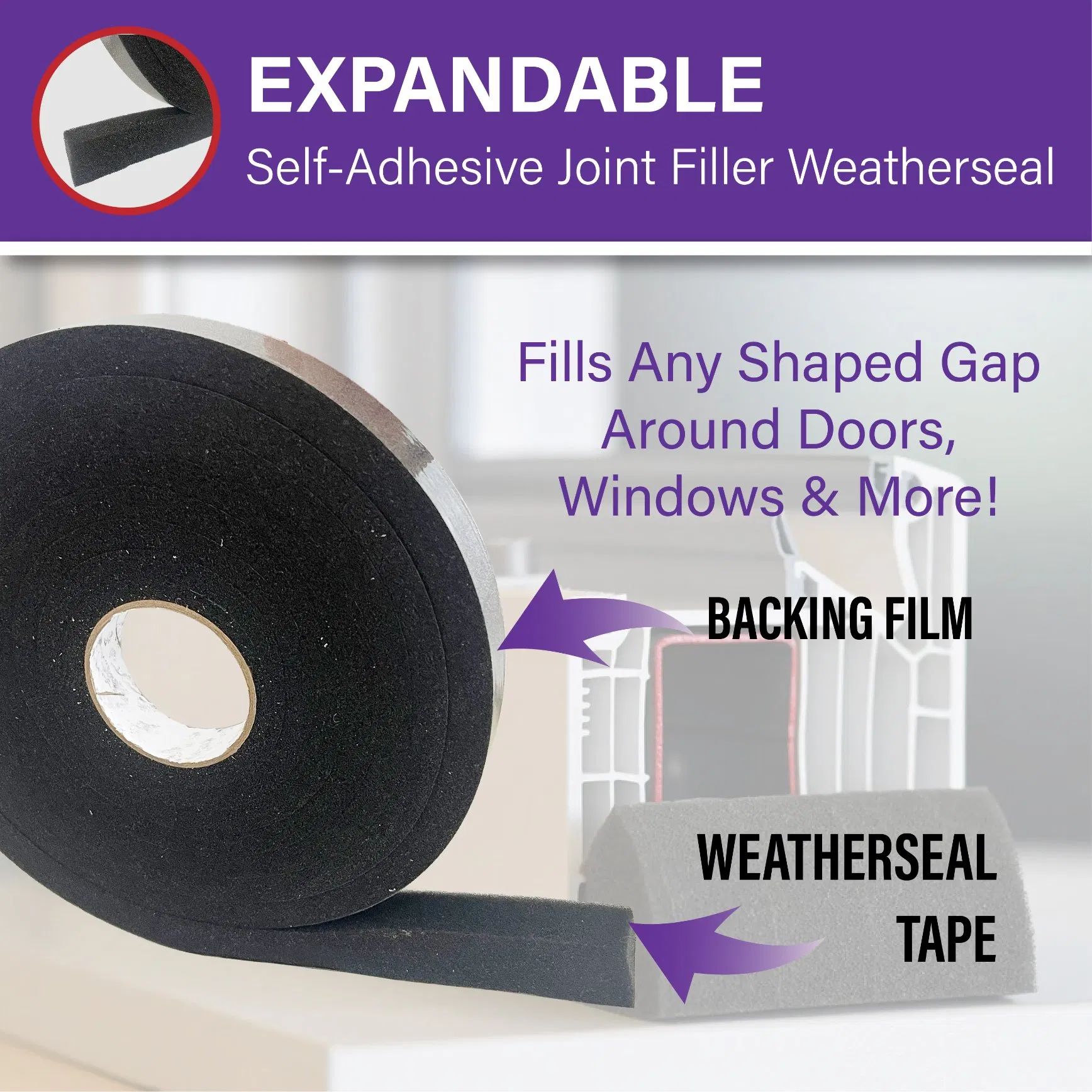Fireproof Expansion Seal Graphite Seal Stripping Window Foam Expanding Foam Tape