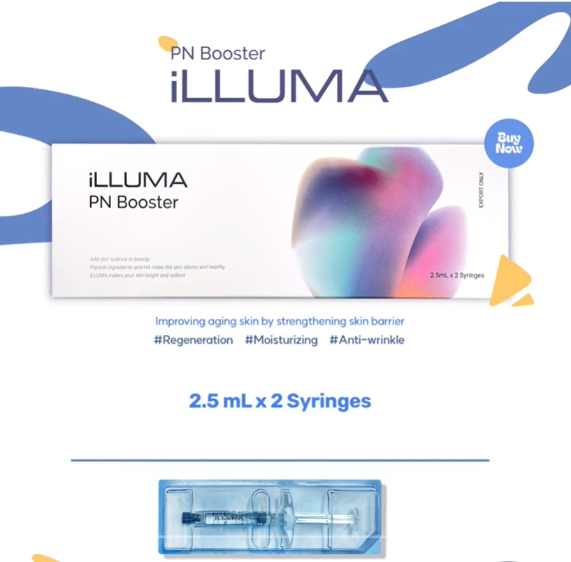 Korea Popular Illuma Pn Skin Booster 2.5ml*2 Skin Healer Pn Booster Pdrn Regeneration Baby Skin Booster Injection for Anti Aging Salmon DNA
