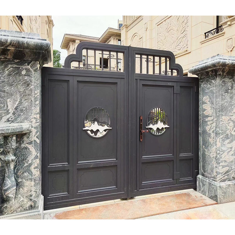Factory Price Automatic Patio Sliding Security Aluminum Door Motorized Yard Folding Gate