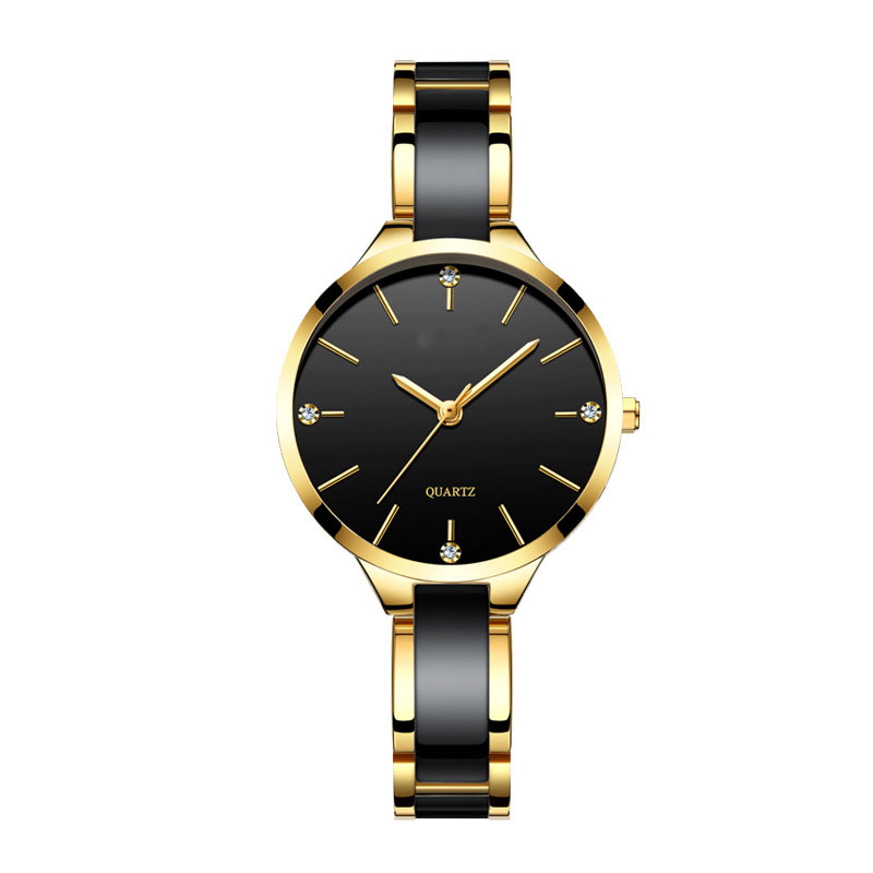 New Europe and The United States Simple Fashion Rhinestone Ceramic Waterproof Watch