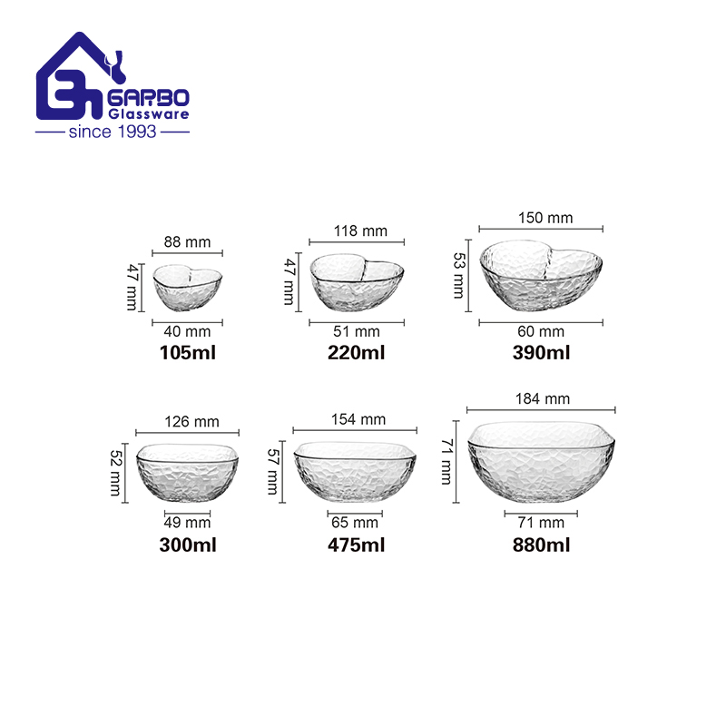 Color Printing Cartoon Ocean Glass Bowl Fashionable Salad Serving Glassware