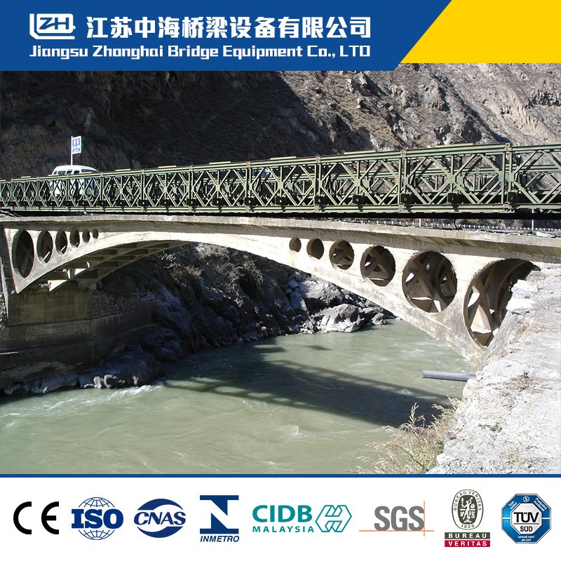 Elegant Painted Light Suspension Bridge with Steel Structure Design Bailey Bridge