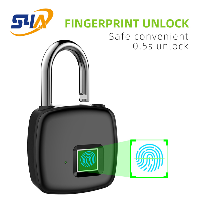 Smart Fingerprint Lock Mini USB Charging Smart Padlock Cabinet Fingerprint Lock Bag Padlock