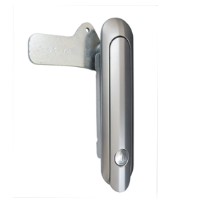 Satin Plated Zinc Alloy Cabinet Door Latch Lock Swing Handle System Panel Lock for Hardware