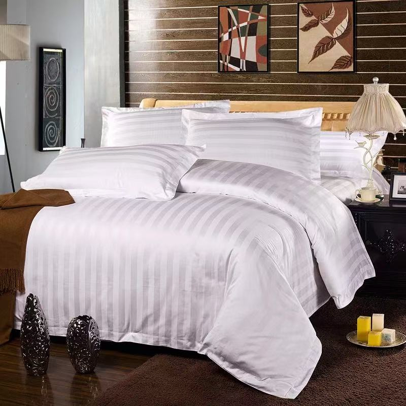 Nantong Luxurious Satin Stripe Hotel Linen Set