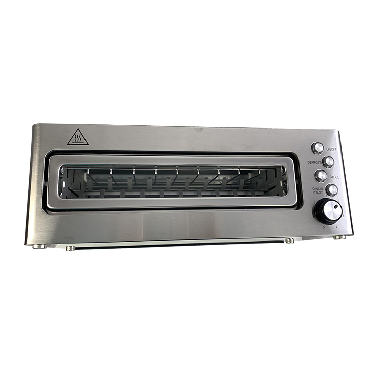 Stainless Steel 2 Slice Toaster with Warming Rack Removable Crumb Tray