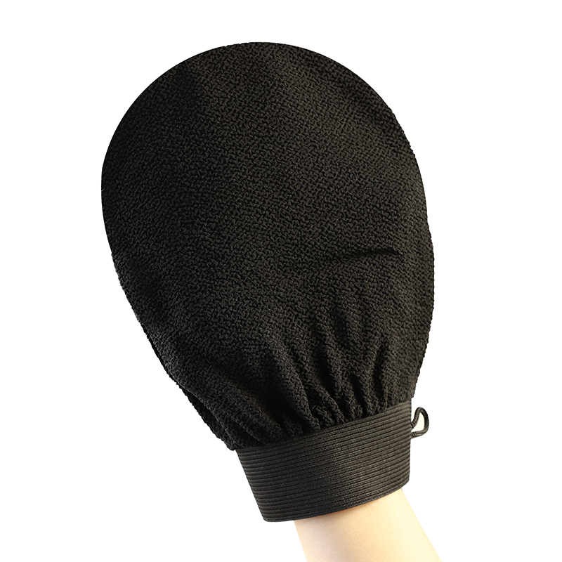 Factory Low MOQ Shower Mitt Bamboo Viscose Skin Exfoliating Mitt with Logo