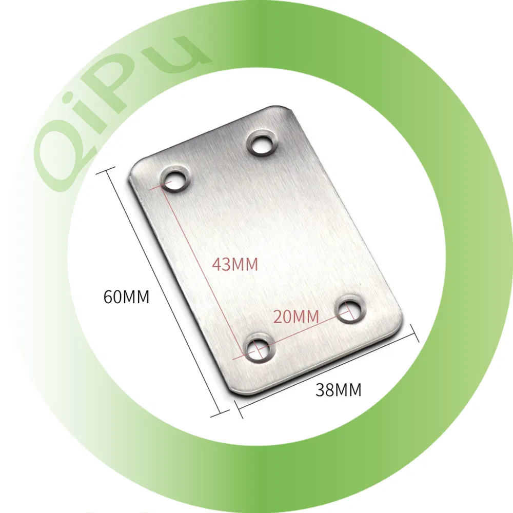 Custom 304 Stainless Steel Furniture Flat Mending Repair Plate Corner Brace Code