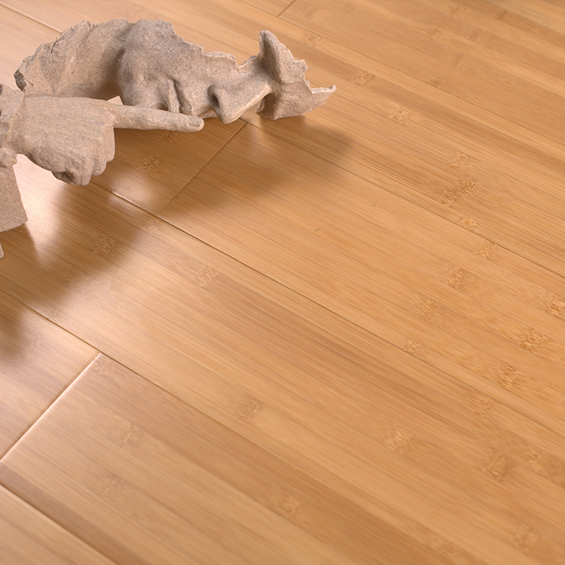 White Brushed Strand Woven Bamboo Flooring Stained Style