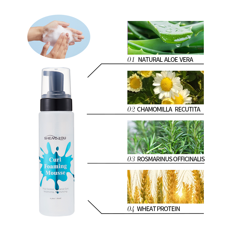 Private Label Custom Braids Hair Product Extra Strong Hold Styling Curl Hair Foaming Mousse