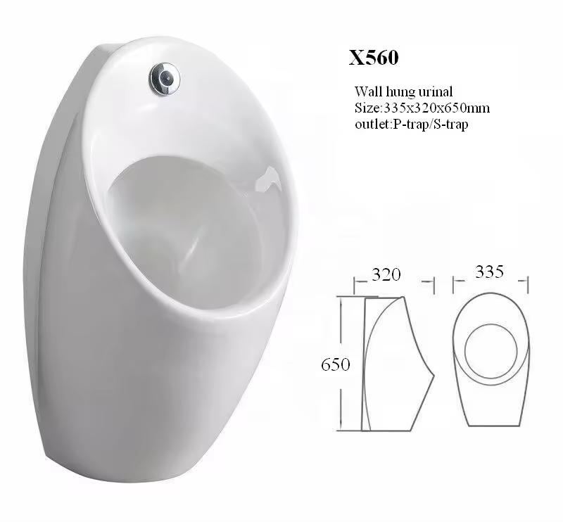 Bathroom Sanitary Ware Auto Flushing Sensor Urinal White One Piece Wc Ceramic Urinals