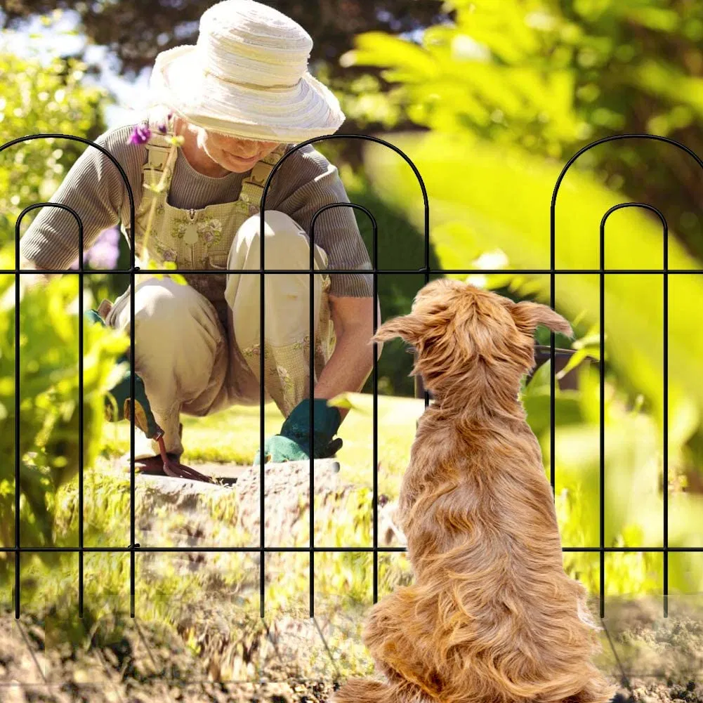 Decorative Garden Border Fence 18inch X 10FT Green Landscape Metal Wire Folding Fence