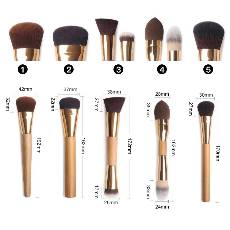 Bamboo Makeup Brush Set Multi-Choice Free Matchable Cosmetic Make up Brushes